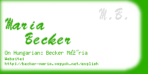 maria becker business card